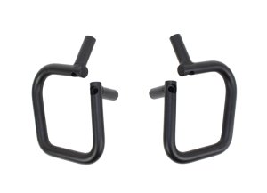 Jeep Wrangler JK Unlimited Grab Handles - Front + Rear - Fishbone Offroad - Steel, 4-Door Models Only - Black Textured - `07-`18